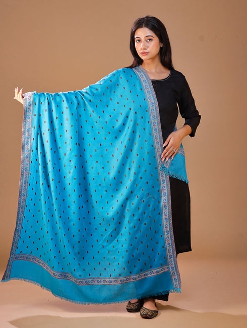 Women's Aari Embroidery Wool Shawl